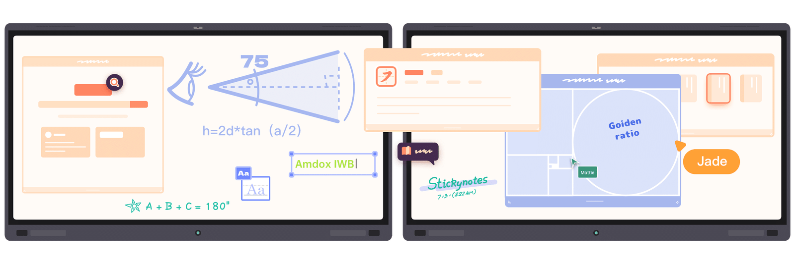 Amdox IWB-AI-powered touch interaction with built-in multimedia and teaching tools for smarter, more engaging lessons.